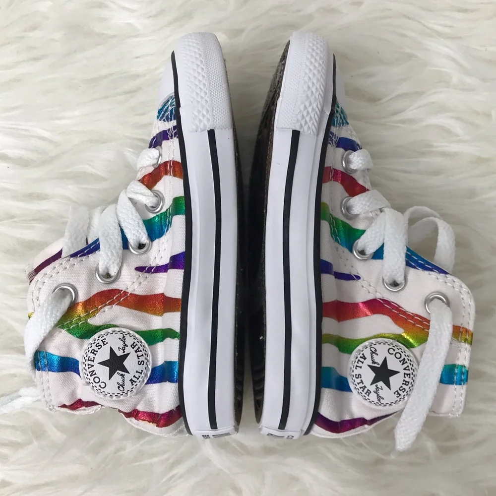 Converse Infant Chuck Taylor All Star High Top Zebra Sneaker Size 6